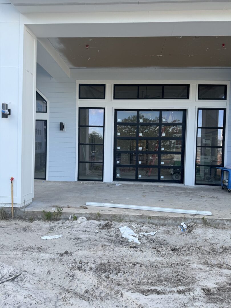 Modern Glass Garage Door Installation