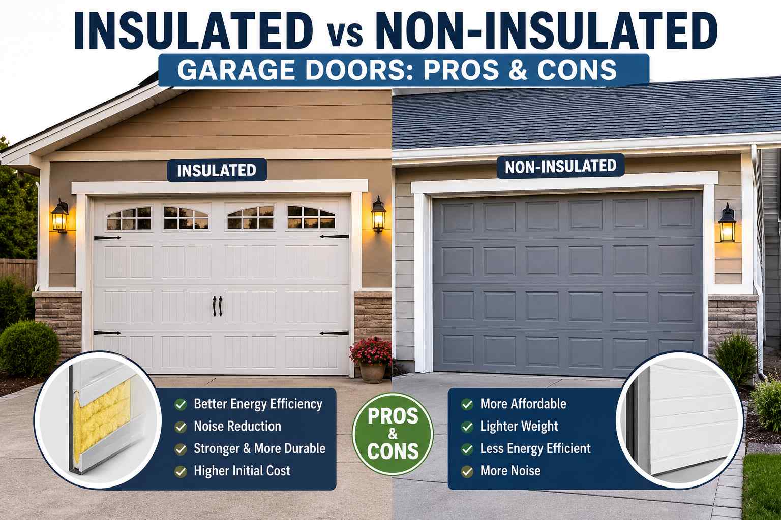 Insulated vs Non-Insulated Garage Doors