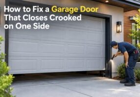 How to Fix a Garage Door That Closes Crooked on One Side